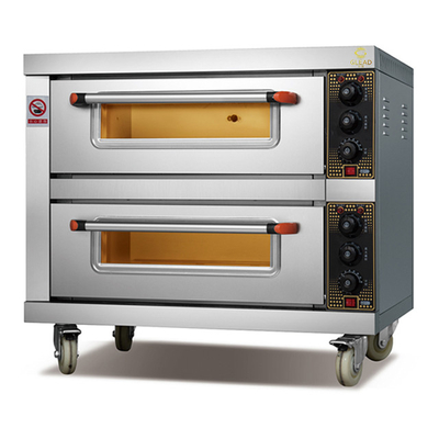 110v Peralatan Kue Komersial 3 Dek 6 Nampan Propana Luar Ruangan 500 Derajat Gas Listrik Baking Oven