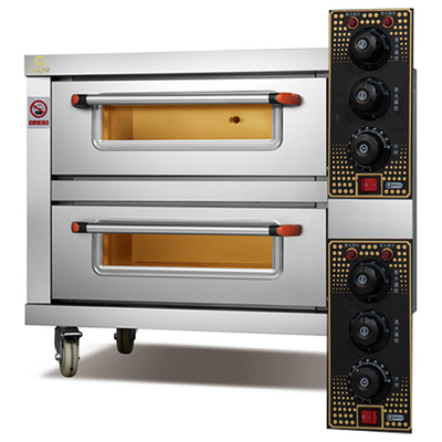110v Peralatan Kue Komersial 3 Dek 6 Nampan Propana Luar Ruangan 500 Derajat Gas Listrik Baking Oven