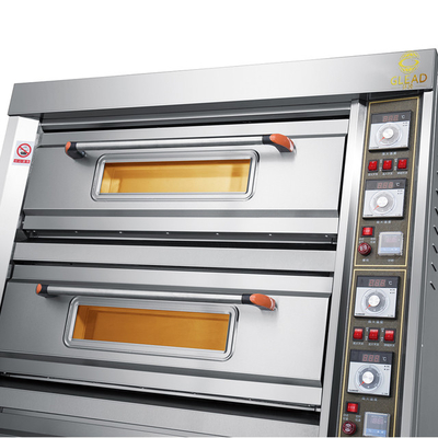 Komersial 16 Pizza 5 Burner Kompor Gas Dengan Pengawal Saj Wood Painting Liners Speed ​​Oven