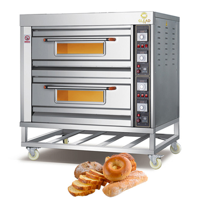 Komersial 16 Pizza 5 Burner Kompor Gas Dengan Pengawal Saj Wood Painting Liners Speed ​​Oven