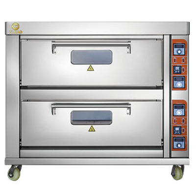 Konvensi Industri Rotating Pizza Pite 4 Burner Electric Cooker Dengan Bakery Cake Camp Car Painting Oven