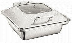 400x440x300mm Peralatan Masak Komersial 6L 2/3 Rectangle Chafer W/O Frame Sliver Warna