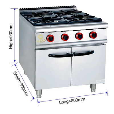 Grill gas profesional dengan oven Low Noise Low Pressure Valve Peralatan memasak Alat memasak