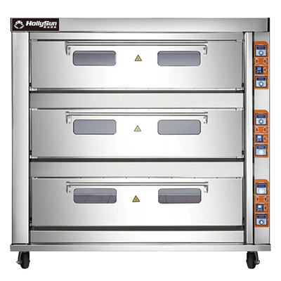 Digital Electric Commercial Baking Oven dengan Perlindungan Keamanan 80L Kapasitas 2 Dek 4 Konfigurasi Pan