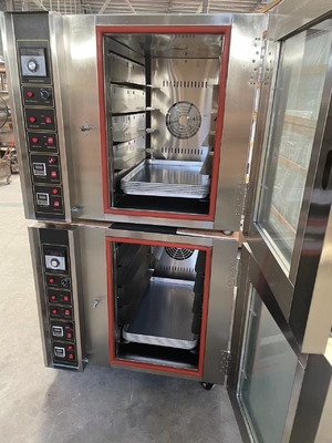 5 Tray Baja tahan karat Warna Komersial Baking Oven Konveksi Oven Perangkat Pemanasan Listrik / Gas