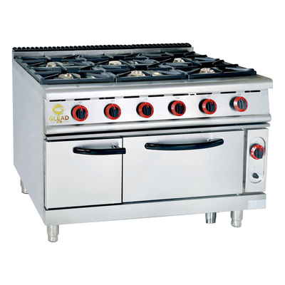 Rentang 6-burner dengan Oven / Cabinet GL-RS/TQ-6 Gas Oven dengan konsumsi NG/LPG