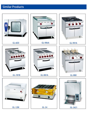 Rentang 6-burner dengan Oven / Cabinet GL-RS/TQ-6 Gas Oven dengan konsumsi NG/LPG