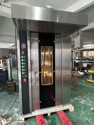 16 Tray Gas Komersial Bakery Oven Rotary Oven Operasi Mudah dengan Tegangan 380V/50Hz