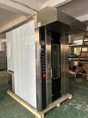 16 Tray Gas Komersial Bakery Oven Rotary Oven Operasi Mudah dengan Tegangan 380V/50Hz