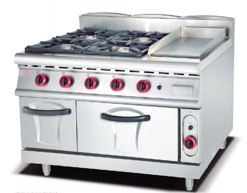 Peralatan Masak Gas Baja Rinsing Komersial Model GL-RS-4G Pasokan Listrik NG/LPG