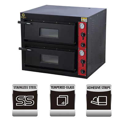 Baja tahan karat PZ-02 oven kue 8,4kw peralatan kue komersial untuk pizza dan roti