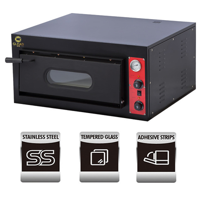 Listrik 1 Lapisan Pizza / Oven Roti 380V Peralatan Baking Komersial untuk Produktivitas