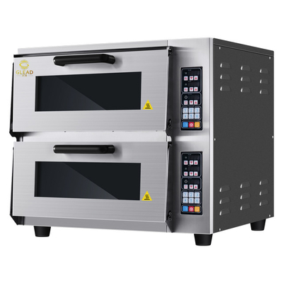 Mesin Pembuat Pizza/Roti 2 Lapisan Listrik Produksi Komersial Oven 220-240V 50HZ
