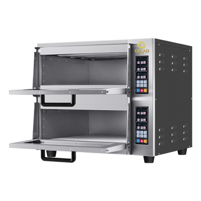 Produktivitas 2 Lapisan Peralatan Bakar Listrik 5kw Daya A Pizza/Oven Roti