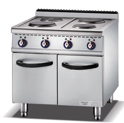 Digital Control Gas Restoran Peralatan Masak Full Smooth Plate Trays 220-240V Perak Putih
