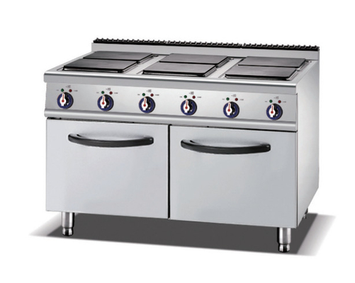 Digital Control Gas Restoran Peralatan Masak Full Smooth Plate Trays 220-240V Perak Putih