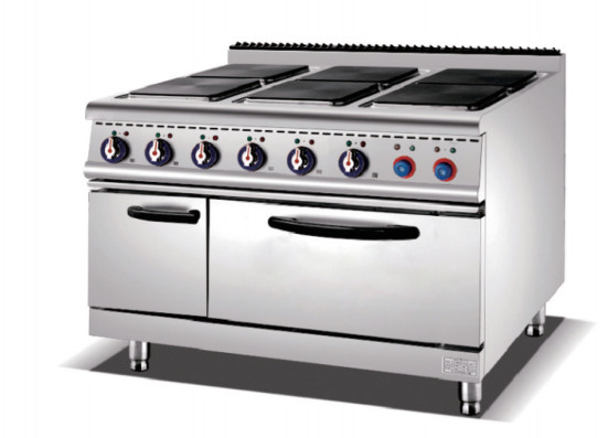 Digital Control Gas Restoran Peralatan Masak Full Smooth Plate Trays 220-240V Perak Putih