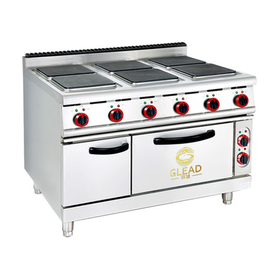 Peralatan Masak Restoran Listrik Komersial 29KW Rentang Baja Rostless GL-TT-6