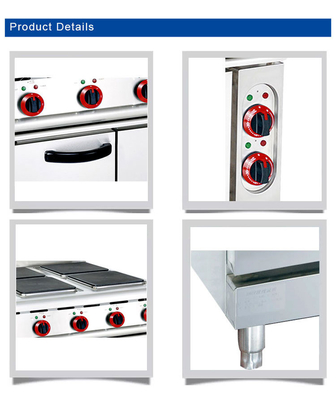 Peralatan Masak Restoran Listrik Grill Komersial Baja Ringan GL-TT-6 Model 29KW Daya - 176kg