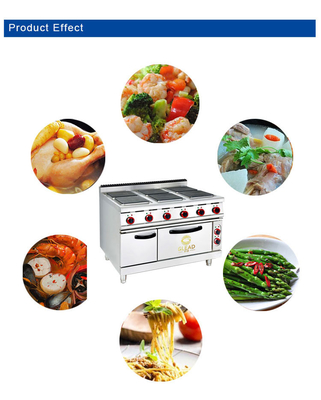 Peralatan Masak Restoran Listrik Grill Komersial Baja Ringan GL-TT-6 Model 29KW Daya - 176kg