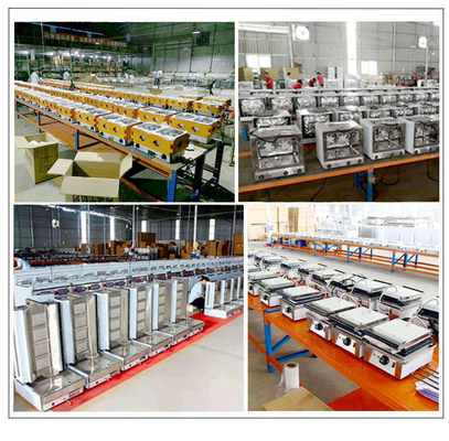 Peralatan Masak Restoran Listrik 29KW Daya Baja Ringan GL-TT-6 Model