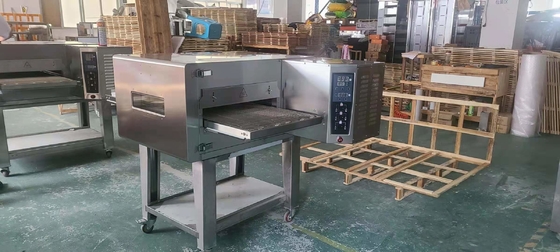 Marble Base Gas Komersial Baking Equipment 3N-380V/50Hz Conveyor Oven 0-400.C Suhu