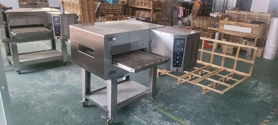 Marble Base Gas Komersial Baking Equipment 3N-380V/50Hz Conveyor Oven 0-400.C Suhu