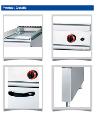 330x580x20 Ukuran piring Griddle Peralatan dapur komersial untuk LPG/NG Power