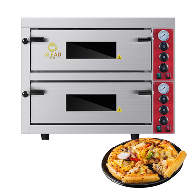 Komersial Pizza Baking Oven dengan 9kW Power 3N-380V/220-240V Voltage 115KG Berat.