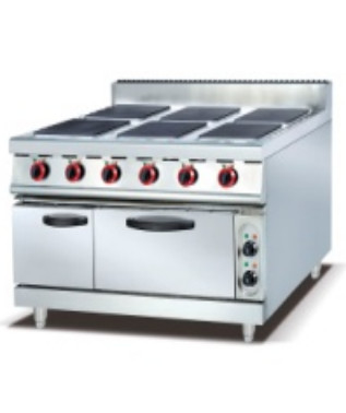 Heavy Duty Gas Cooker Lantai Stainless Steel Standing Stove 52kg Peralatan dapur toko roti komersial