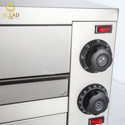 Listrik 16 inci Oven Pizza 2460W Peralatan Baking 220V Model Komersial