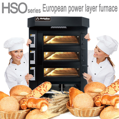 Peralatan oven pizza baking komersial berkapasitas 6 tray
