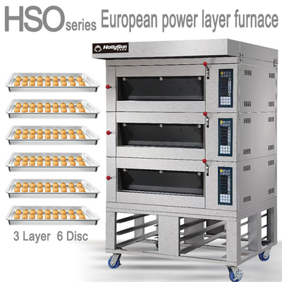 Electric Commercial Baking Oven 6 Tray Kapasitas 20,7kw Power Pizza Baker