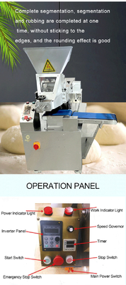 Efisiensi Stainless Steel 304 Bakery Production Line Continuous Dough Divider 380V 50HZ Tegangan