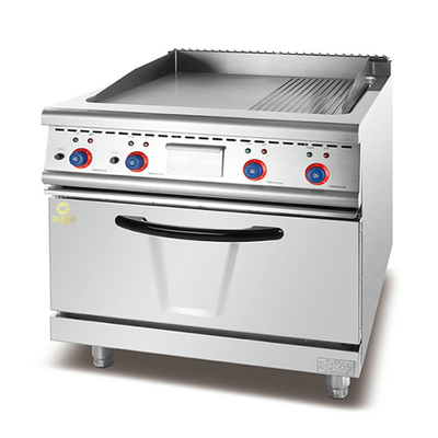 Peralatan memasak restoran listrik komersial dengan piring panggangan stainless steel