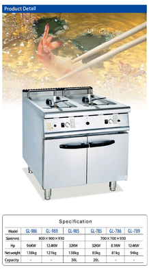 Peralatan Masakan Restoran Baja Ringan GL-RC-2 dengan Koneksi Gas R13/4