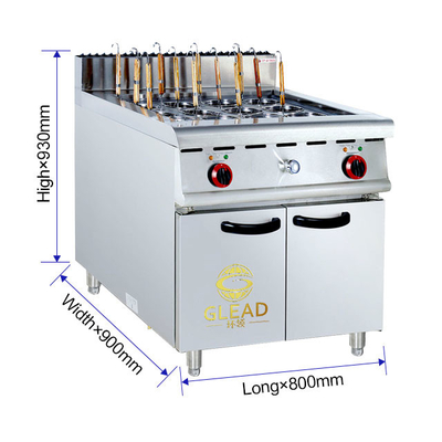 340x550x270 Peralatan Masak Restoran Gas dengan Kapasitas 30x2L dan Koneksi R13/4