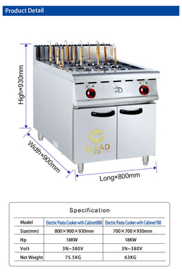 340x550x270 Peralatan Masak Restoran Gas dengan Kapasitas 30x2L dan Koneksi R13/4