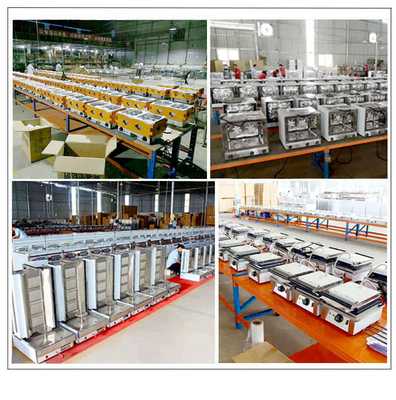 800×900×850 70 Peralatan dapur makanan cepat saji stainless steel untuk produksi volume tinggi