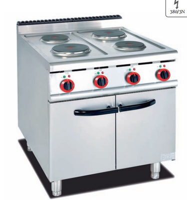 Stainless Steel Gas Cooker Peralatan dapur komersial dengan 11.2kw Daya 100-300.C Rentang suhu Tetap