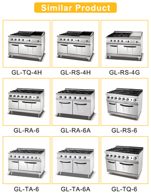 800×900×850 70 Konsumsi Gas Peralatan Masakan Restoran untuk Masakan Volume Tinggi