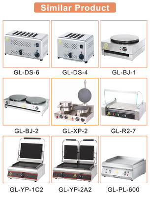 GL-RG RH Peralatan Masak Restoran Gas untuk Persiapan Makanan Berskala Besar Grill Gas + Grill Batu Lava Dengan Lemari