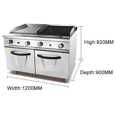 180Kg Gas Connection Peralatan dapur makanan cepat saji untuk memasak skala besar