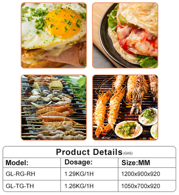 Konsumsi gas LPG/NG 1,29/1,92Kg/jam untuk peralatan masak restoran 180Kg