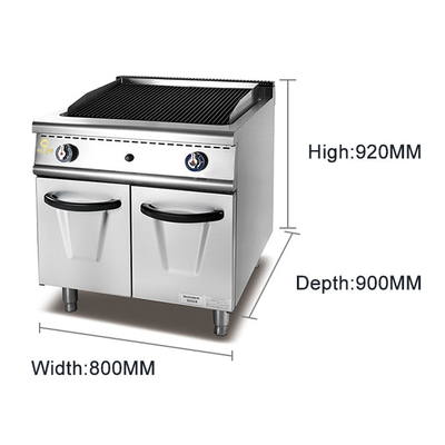 Grill Gas Baja Berbahan Berkualitas 1.2/1.76Kg/jam Konsumsi Gas Untuk Restoran Layanan Cepat