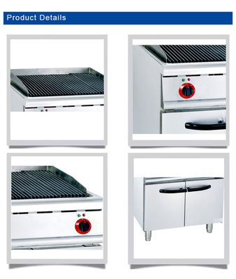 17 LPG/NG GL RH Gas Grill Dengan Kabinet R13/4 Koneksi 1.2/1.76Kg/h Konsumsi gas