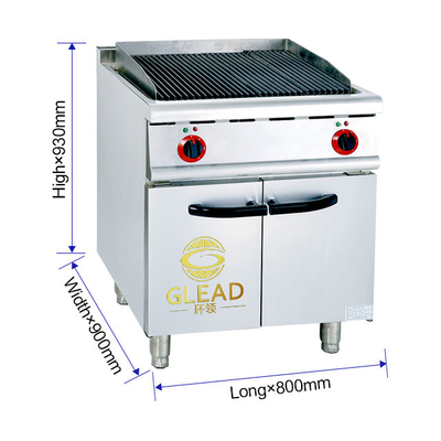 17 Grill Gas Dengan Kabinet Peralatan Masakan Dapur Komersial Dioperasikan oleh LPG/NG