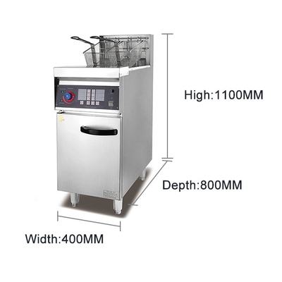 Peralatan Lini Produksi Makanan Listrik Stand 1 Tangki Fryer Dengan Sumber Daya