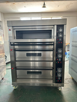 220V 50HZ Komersial Dapur Gas Deck Oven Untuk Baking Roti Kue Telur Mookcake