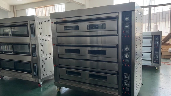 Oven Deck Gas Komersial 9 Tray Untuk Masakan Dapur